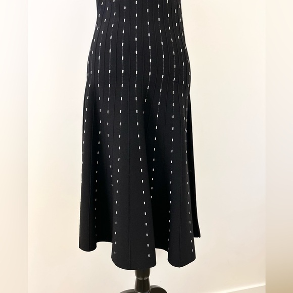 Black Ribbed Knit Sleeveless Dress, Fit & Flare, Holiday - size Medium - Picture 6 of 7